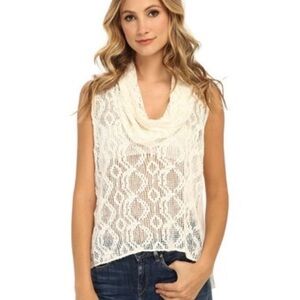 Free People Cream Lace Top-Medium